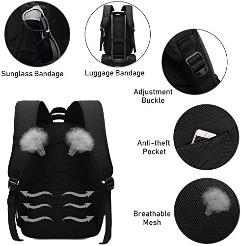 XQXA Mochila de Viaje para Ordenador portátil con Puerto de Carga USB y Puerto para Auriculares, Mochila para Estudiantes de Colegio y Universidad, Compatible con portátil de 15,6 Pulgadas XQXA Mochila de Viaje para Ordenador portátil con Puerto de Carga USB y Puerto para Auriculares, Mochila para Estudiantes de Colegio y Universidad, Compatible con portátil de 15,6 Pulgadas