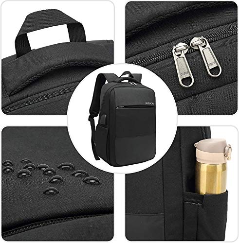 XQXA Mochila de Viaje para Ordenador portátil con Puerto de Carga USB y Puerto para Auriculares, Mochila para Estudiantes de Colegio y Universidad, Compatible con portátil de 15,6 Pulgadas XQXA Mochila de Viaje para Ordenador portátil con Puerto de Carga USB y Puerto para Auriculares, Mochila para Estudiantes de Colegio y Universidad, Compatible con portátil de 15,6 Pulgadas