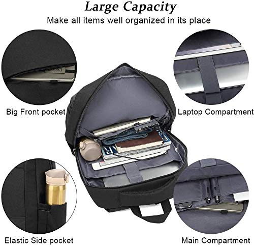 XQXA Mochila de Viaje para Ordenador portátil con Puerto de Carga USB y Puerto para Auriculares, Mochila para Estudiantes de Colegio y Universidad, Compatible con portátil de 15,6 Pulgadas XQXA Mochila de Viaje para Ordenador portátil con Puerto de Carga USB y Puerto para Auriculares, Mochila para Estudiantes de Colegio y Universidad, Compatible con portátil de 15,6 Pulgadas