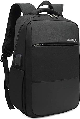 XQXA Mochila de Viaje para Ordenador portátil con Puerto de Carga USB y Puerto para Auriculares, Mochila para Estudiantes de Colegio y Universidad, Compatible con portátil de 15,6 Pulgadas XQXA Mochila de Viaje para Ordenador portátil con Puerto de Carga USB y Puerto para Auriculares, Mochila para Estudiantes de Colegio y Universidad, Compatible con portátil de 15,6 Pulgadas