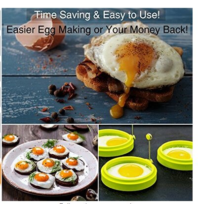 Xrten Molde de Silicona para Huevos Fritos Tortitas de Utensilios de Cocina, 4 Pcs Xrten Molde de Silicona para Huevos Fritos Tortitas de Utensilios de Cocina, 4 Pcs