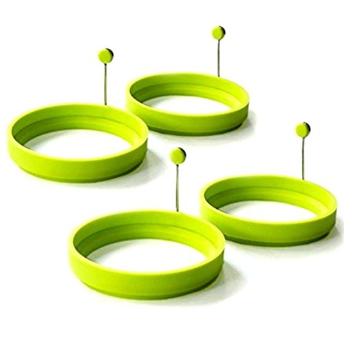 Xrten Molde de Silicona para Huevos Fritos Tortitas de Utensilios de Cocina, 4 Pcs Xrten Molde de Silicona para Huevos Fritos Tortitas de Utensilios de Cocina, 4 Pcs