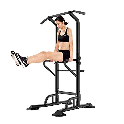 XRTJ Power Tower Estación de Fondos, Torre Multifuncional de Altura Ajustable y Torre Gimnasio para el Entrenamiento de la Fuerza de la Gimnasia,Black XRTJ Power Tower Estación de Fondos, Torre Multifuncional de Altura Ajustable y Torre Gimnasio para el Entrenamiento de la Fuerza de la Gimnasia,Black