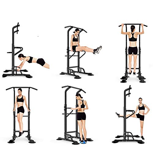 XRTJ Power Tower Estación de Fondos, Torre Multifuncional de Altura Ajustable y Torre Gimnasio para el Entrenamiento de la Fuerza de la Gimnasia,Black XRTJ Power Tower Estación de Fondos, Torre Multifuncional de Altura Ajustable y Torre Gimnasio para el Entrenamiento de la Fuerza de la Gimnasia,Black