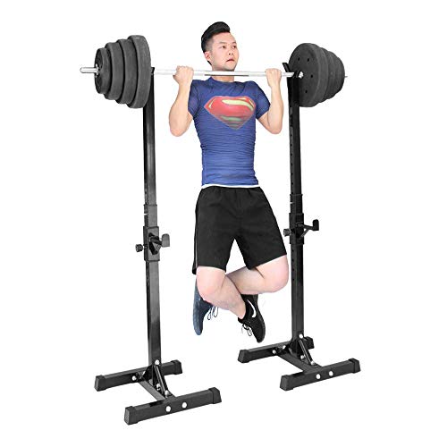 XRTJ Squat Rack Pull Up Bar Dominadas Sentadillas Stand Ajustables Anchura Y Altura Barra Pesas Estante MAX 200Kg Musculacion Levantamiento De Pesas Rack