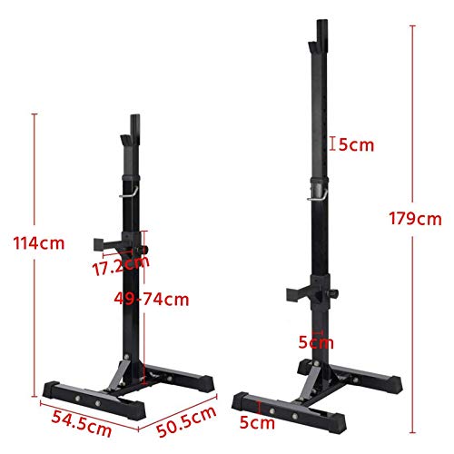 XRTJ Squat Rack Pull Up Bar Dominadas Sentadillas Stand Ajustables Anchura Y Altura Barra Pesas Estante MAX 200Kg Musculacion Levantamiento De Pesas Rack