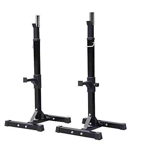 XRTJ Squat Rack Pull Up Bar Dominadas Sentadillas Stand Ajustables Anchura Y Altura Barra Pesas Estante MAX 200Kg Musculacion Levantamiento De Pesas Rack