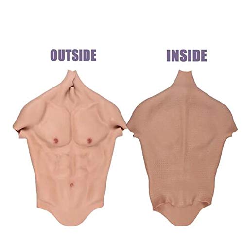 XSWL Pecho de Silicona Masculino Pecho Realista de Silicona para Hombre Traje de Medio Cuerpo para Cosplay Maquillaje Accesorios de Halloween Músculo Falso Masculino Shaper Más Fuerte,Nude,L XSWL Pecho de Silicona Masculino Pecho Realista de Silicona para Hombre Traje de Medio Cuerpo para Cosplay Maquillaje Accesorios de Halloween Músculo Falso Masculino Shaper Más Fuerte,Nude,L