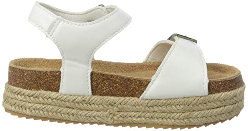 XTI 57206, Sandalias con Plataforma para Niñas, Blanco, 33 EU