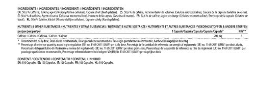 XTRAZE® Cafeína Pura en Cápsulas 200 mg de Dosis Alta, 100 Cápsulas Durante 100 Días de Uso Continuo, sin Aditivos Innecesarios, sin Sabor y anhidra, Natural Suplemento, Calidad Alemana