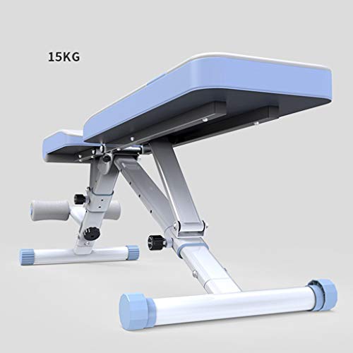 XUEYAN Mancuerna heces Gris Seguridad Antideslizantes Multifuncional Prensa de Banco de heces de Fitness Silla Ajustable Peso Cama Plegable Rutina de Ejercicio (Color : Gray, Size : 129 * 46 * 117CM)