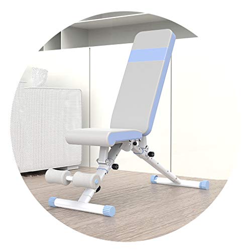 XUEYAN Mancuerna heces Gris Seguridad Antideslizantes Multifuncional Prensa de Banco de heces de Fitness Silla Ajustable Peso Cama Plegable Rutina de Ejercicio (Color : Gray, Size : 129 * 46 * 117CM)