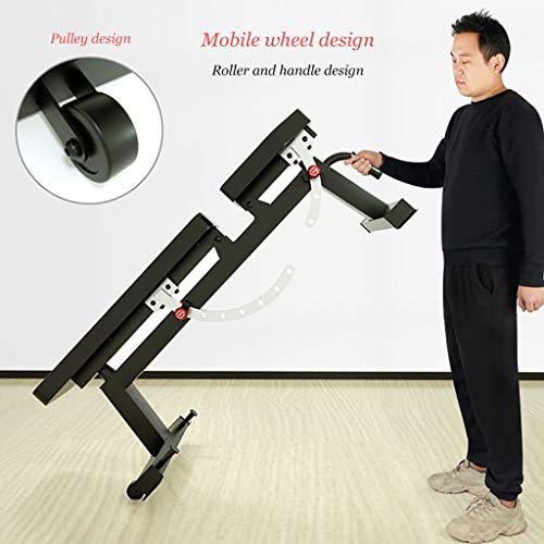 XUEYAN Press de banca con mancuernas heces heces profesional multifunción plegable Sit-up Junta Home Fitness dispositivo Silla con mancuernas rutina de ejercicio ( Color : Negro , Size : 126*69*50CM )