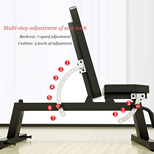 XUEYAN Press de banca con mancuernas heces heces profesional multifunción plegable Sit-up Junta Home Fitness dispositivo Silla con mancuernas rutina de ejercicio ( Color : Negro , Size : 126*69*50CM ) XUEYAN Press de banca con mancuernas heces heces profesional multifunción plegable Sit-up Junta Home Fitness dispositivo Silla con mancuernas rutina de ejercicio ( Color : Negro , Size : 126*69*50CM )