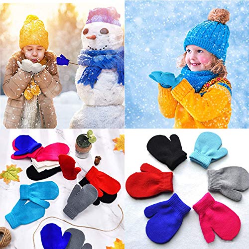 Xumier 12 pares Mitones antiarañazos Guantes de punto para niños con dedos completos Guantes Calientes Mitones de Invierno Guantes de cinco dedos Xumier 12 pares Mitones antiarañazos Guantes de punto para niños con dedos completos Guantes Calientes Mitones de Invierno Guantes de cinco dedos