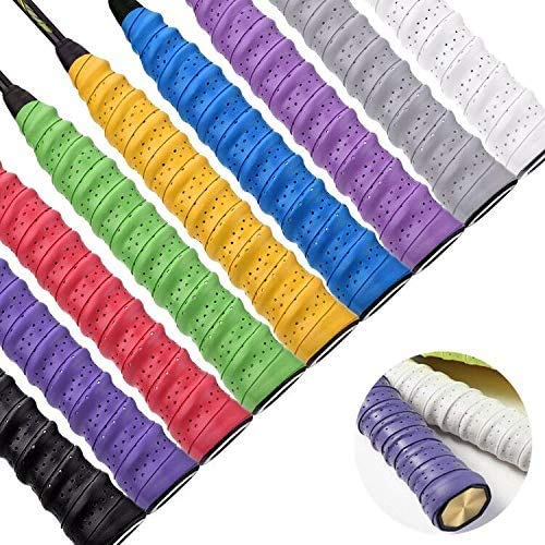 Xumier 12pcs Cinta de Agarre para Raqueta de Tenis y bádminton, Antideslizante Anti Slip Sobregrip Racket para Tenis Bádminton Squash Racketball Raqueta y caña Pescar + Brazalete Levantamiento Pesas