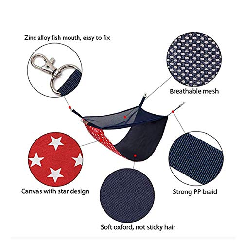 Xumier 5pcs Hamaca para Gato Doble Jaula de Mascotas Colgando Malla Transpirable de Verano Colchoneta de Nido de Hamaca Cama para Mascotas Carga máxima 15Kg +4 Pelotas de Juguete para Gatos Xumier 5pcs Hamaca para Gato Doble Jaula de Mascotas Colgando Malla Transpirable de Verano Colchoneta de Nido de Hamaca Cama para Mascotas Carga máxima 15Kg +4 Pelotas de Juguete para Gatos