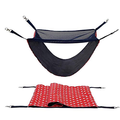 Xumier 5pcs Hamaca para Gato Doble Jaula de Mascotas Colgando Malla Transpirable de Verano Colchoneta de Nido de Hamaca Cama para Mascotas Carga máxima 15Kg +4 Pelotas de Juguete para Gatos Xumier 5pcs Hamaca para Gato Doble Jaula de Mascotas Colgando Malla Transpirable de Verano Colchoneta de Nido de Hamaca Cama para Mascotas Carga máxima 15Kg +4 Pelotas de Juguete para Gatos