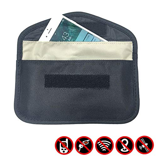 XUPHINX Bloqueador de señales GPS Bolsa Anti-Seguimiento Anti-Espionaje para teléfono Celular Protección de la privacidad Llave del Coche Negro XUPHINX Bloqueador de señales GPS Bolsa Anti-Seguimiento Anti-Espionaje para teléfono Celular Protección de la privacidad Llave del Coche Negro