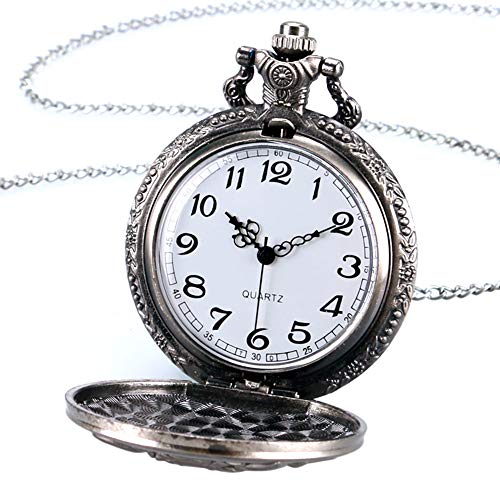 XVCHQIN Hombres Ventas Impresionante Moda Colgante Mujeres Regalo Estilo León Salvaje Vintage Moderno Rugido Retro Antiguo Reloj de Bolsillo para Hombres, Bronce