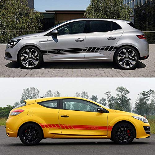 XWOEZA Pegatinas laterales para puerta de coche para Renault Megane 2 Scenic Dacia Duster Sandero Logan Clio Laguna Captur Fluence Koleos Zoe Kadjar Racing calcomanía de rayas laterales XWOEZA Pegatinas laterales para puerta de coche para Renault Megane 2 Scenic Dacia Duster Sandero Logan Clio Laguna Captur Fluence Koleos Zoe Kadjar Racing calcomanía de rayas laterales