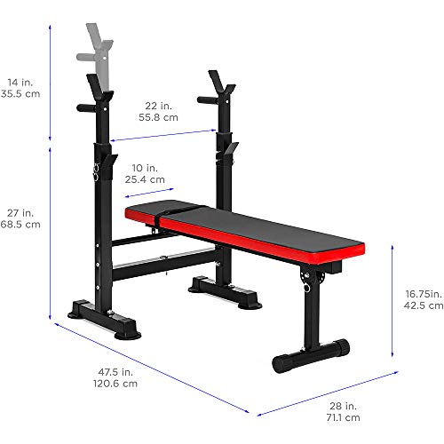 xxz Banco de Pesas Ajustable y Plegable, Tabla de Abdominales Multifuncional con Asiento de Respaldo más Ancho Plegado rápido Tienda fácil, para Entrenamiento de Fuerza en el Gimnasio en casa