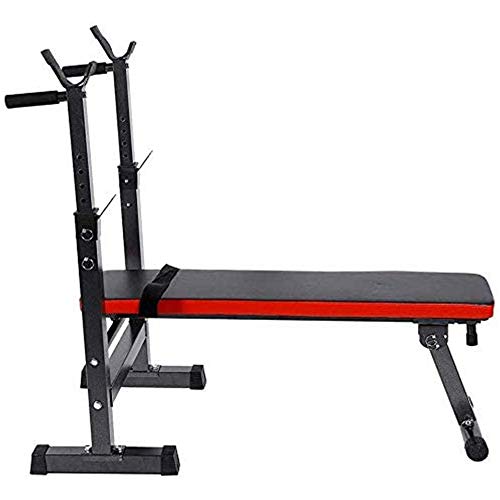 xxz Banco de Pesas Ajustable y Plegable, Tabla de Abdominales Multifuncional con Asiento de Respaldo más Ancho Plegado rápido Tienda fácil, para Entrenamiento de Fuerza en el Gimnasio en casa