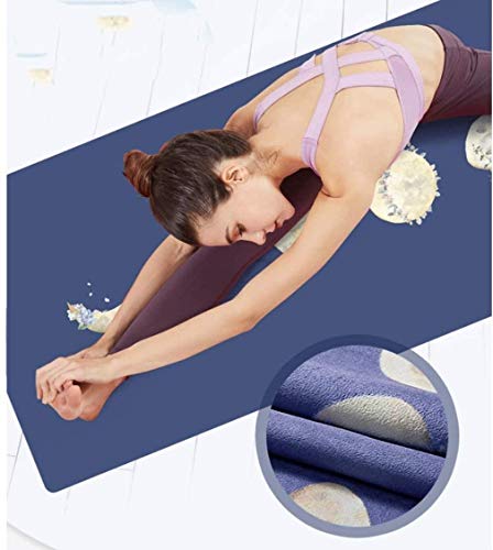 XY-M Plegable Estera Estera de Yoga Yoga Pilates Mat Natural de 1 mm de Deslizamiento - Estera del Ejercicio o Ejercicios de Entrenamiento físico fácilmente Plegable de Stretching Baile c.
