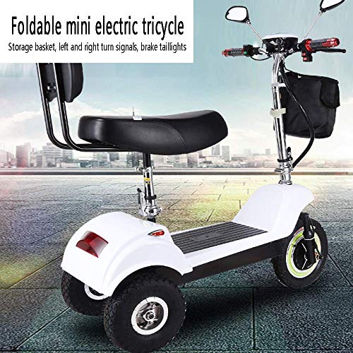 XYDDC Mini Scooter eléctrico Plegable portátil para Adultos/Ancianos Viajes de Placer Scooter eléctrico Plegable de Litio de la batería del Triciclo,D