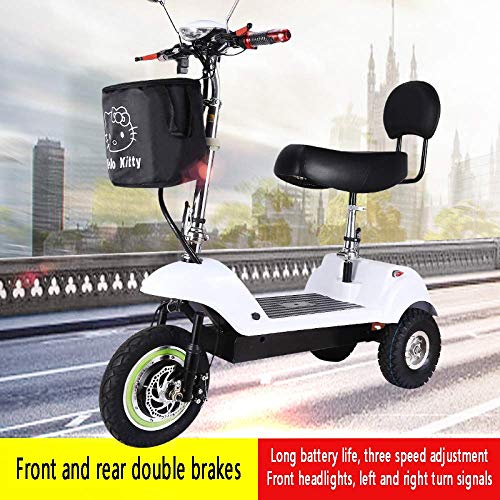 XYDDC Mini Scooter eléctrico Plegable portátil para Adultos/Ancianos Viajes de Placer Scooter eléctrico Plegable de Litio de la batería del Triciclo,D XYDDC Mini Scooter eléctrico Plegable portátil para Adultos/Ancianos Viajes de Placer Scooter eléctrico Plegable de Litio de la batería del Triciclo,D