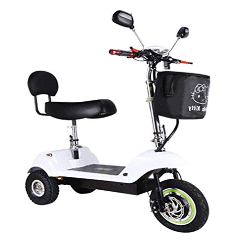 XYDDC Mini Scooter eléctrico Plegable portátil para Adultos/Ancianos Viajes de Placer Scooter eléctrico Plegable de Litio de la batería del Triciclo,D XYDDC Mini Scooter eléctrico Plegable portátil para Adultos/Ancianos Viajes de Placer Scooter eléctrico Plegable de Litio de la batería del Triciclo,D