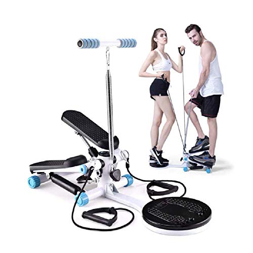 XYLUCKY Paso A Paso con Tablero AB Twister, Monitor LCD, Banda De Resistencia Máquina De Escalera Plegable para Uso Doméstico Silencioso Y Compacto, 135 Kg De Capacidad,Azul XYLUCKY Paso A Paso con Tablero AB Twister, Monitor LCD, Banda De Resistencia Máquina De Escalera Plegable para Uso Doméstico Silencioso Y Compacto, 135 Kg De Capacidad,Azul