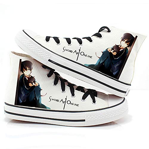 XYUANG Sword Art Online Kirito/Yuuki Asunam Anime Shoes Manga Cosplay Zapatos de Lona Zapatillas de Deporte Fitness Athletic Sneakers para Mujeres Hombres C-36 XYUANG Sword Art Online Kirito/Yuuki Asunam Anime Shoes Manga Cosplay Zapatos de Lona Zapatillas de Deporte Fitness Athletic Sneakers para Mujeres Hombres C-36