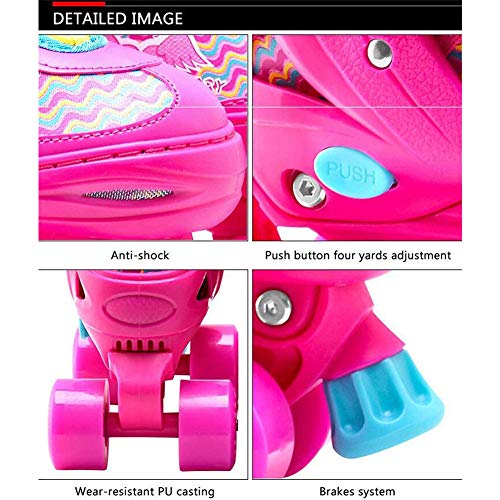 XYW Doodle Design Patines De Ruedas Ajustables para Niñas Y Niños,Divertido para Niñas Y Niños,Rosado,S XYW Doodle Design Patines De Ruedas Ajustables para Niñas Y Niños,Divertido para Niñas Y Niños,Rosado,S