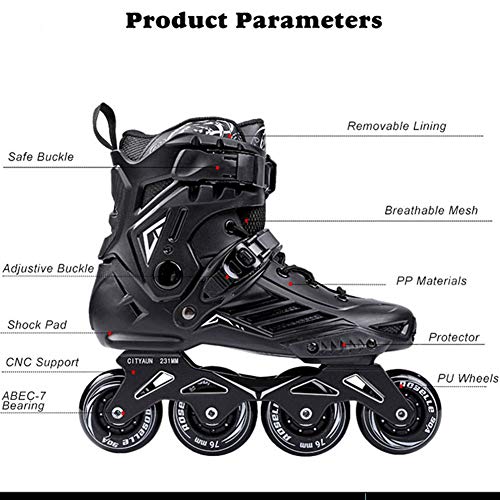 XYW Patines en Linea para Hombres y Mujeres,Patines ABEC-7 Patines de Ruedas Transpirables y Cómodos para Niños y Adultos,36