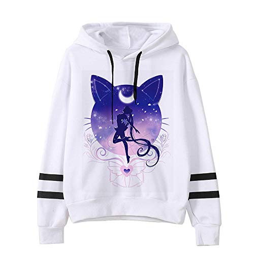 XYXZGM Sudadera con Capucha De Gato para Mujer De Moda De Dibujos Animados Coreano Harajuku Estilo Femenino Kawaii 90S Ropa Sudadera con Capucha Ropa De Gato Sudaderas con Capucha para Niñas-802_L