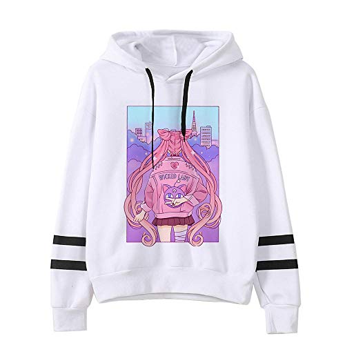 XYXZGM Sudadera con Capucha De Gato para Mujer De Moda De Dibujos Animados Coreano Harajuku Estilo Femenino Kawaii 90S Ropa Sudadera con Capucha Ropa De Gato Sudaderas con Capucha para Niñas-802_L