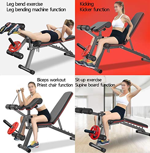 XYZCUP Banco de Pesas Plegable Multifuncional Banco Abdominales Abdominales, Banco de Peso Entrenamiento de bíceps en Press de banca Inclinado,Adecuado para familias, Unidades, gimnasios. XYZCUP Banco de Pesas Plegable Multifuncional Banco Abdominales Abdominales, Banco de Peso Entrenamiento de bíceps en Press de banca Inclinado,Adecuado para familias, Unidades, gimnasios.