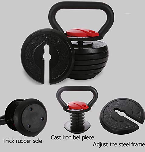 XYZCUP Kettlebell Peso Regulable Pesas Rusas Hierro Fundido De 10 A 40 Libras, Pesa Rusa Multifuncional Y PortáTil, Aplicable A Varias Escenas Y Personas.