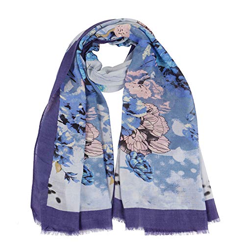 XZ Indumentaria Femenina Viaje de la Flor de Seda Impresa de la Bufanda Del Mantón de Algodón Decorativo Personalizado,Azul,180 * 85 XZ Indumentaria Femenina Viaje de la Flor de Seda Impresa de la Bufanda Del Mantón de Algodón Decorativo Personalizado,Azul,180 * 85