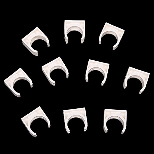 XZANTE 10 Piezas de 20 mm de diametro Clip blanco de PVC de Tubo de agua Suministro de agua Clips de sujecion de tubo