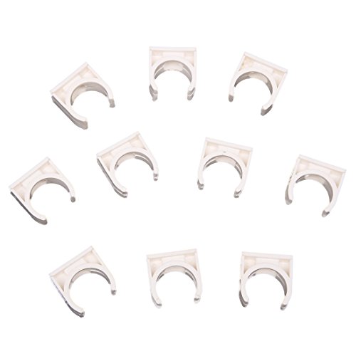 XZANTE 10 Piezas de 20 mm de diametro Clip blanco de PVC de Tubo de agua Suministro de agua Clips de sujecion de tubo