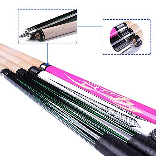 XZYY Palos De Billar-Tacos De Billar Profesional 147cm/58“ Consejo De Arce Cue,18-20 Oz,con Junta De Acero,Transmisión Estable,1/2 Americano Hardwood Split Pool Cue Pole (Rosa) XZYY Palos De Billar-Tacos De Billar Profesional 147cm/58“ Consejo De Arce Cue,18-20 Oz,con Junta De Acero,Transmisión Estable,1/2 Americano Hardwood Split Pool Cue Pole (Rosa)