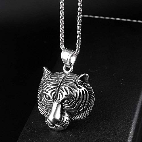 Y-longhair Accesorios personalizados, collares, collar de oro de la cara del tigre del rugido de plata delicado y Tiger Oro Collares pendientes Animal Hombres joyería mejor amigo, , Plata Collares Y-longhair Accesorios personalizados, collares, collar de oro de la cara del tigre del rugido de plata delicado y Tiger Oro Collares pendientes Animal Hombres joyería mejor amigo, , Plata Collares