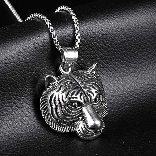 Y-longhair Accesorios personalizados, collares, collar de oro de la cara del tigre del rugido de plata delicado y Tiger Oro Collares pendientes Animal Hombres joyería mejor amigo, , Plata Collares Y-longhair Accesorios personalizados, collares, collar de oro de la cara del tigre del rugido de plata delicado y Tiger Oro Collares pendientes Animal Hombres joyería mejor amigo, , Plata Collares