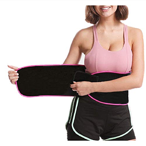 Y-Nut Faja Reductora Mujer y Hombre,Faja Adelgazante,Faja para Gimnasio de Neopreno, Cinturón Lumbar Abdominal para Sudar y Hacer Deporte,Fitness y Proteger los lumbares(Rosado)