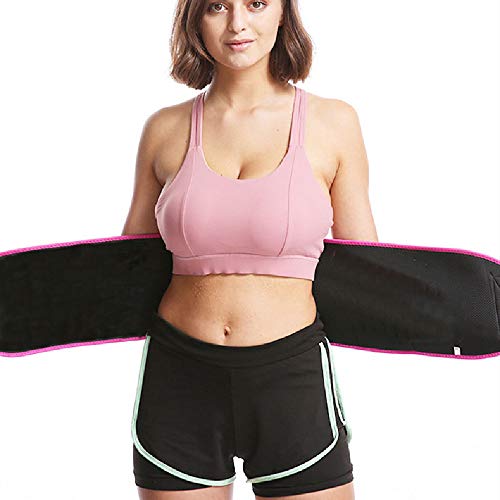 Y-Nut Faja Reductora Mujer y Hombre,Faja Adelgazante,Faja para Gimnasio de Neopreno, Cinturón Lumbar Abdominal para Sudar y Hacer Deporte,Fitness y Proteger los lumbares(Rosado)