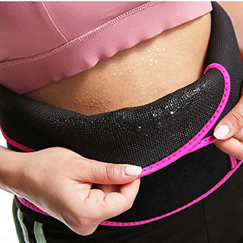 Y-Nut Faja Reductora Mujer y Hombre,Faja Adelgazante,Faja para Gimnasio de Neopreno, Cinturón Lumbar Abdominal para Sudar y Hacer Deporte,Fitness y Proteger los lumbares(Rosado)