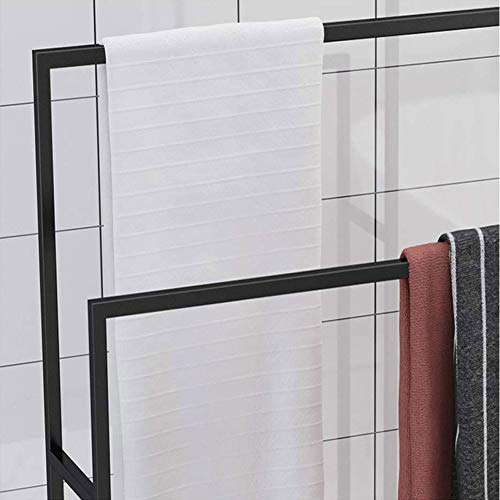 Y-only Toallero de pie con Soporte para baño, Color Negro, Blanco, 85x20x110 Y-only Toallero de pie con Soporte para baño, Color Negro, Blanco, 85x20x110