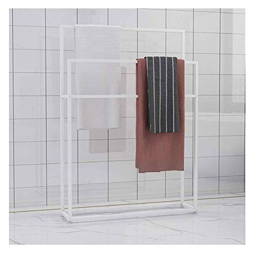 Y-only Toallero de pie con Soporte para baño, Color Negro, Blanco, 85x20x110 Y-only Toallero de pie con Soporte para baño, Color Negro, Blanco, 85x20x110